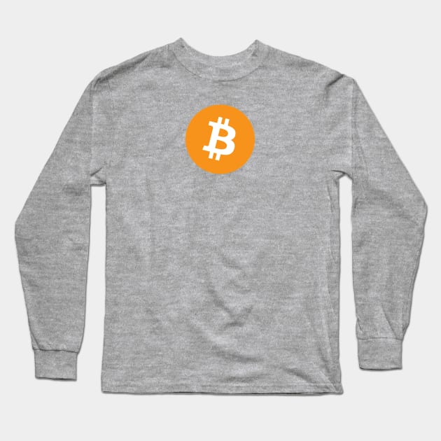 Bitcoin Logo Long Sleeve T-Shirt by OrangeCup